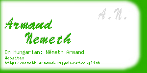 armand nemeth business card
