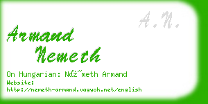 armand nemeth business card